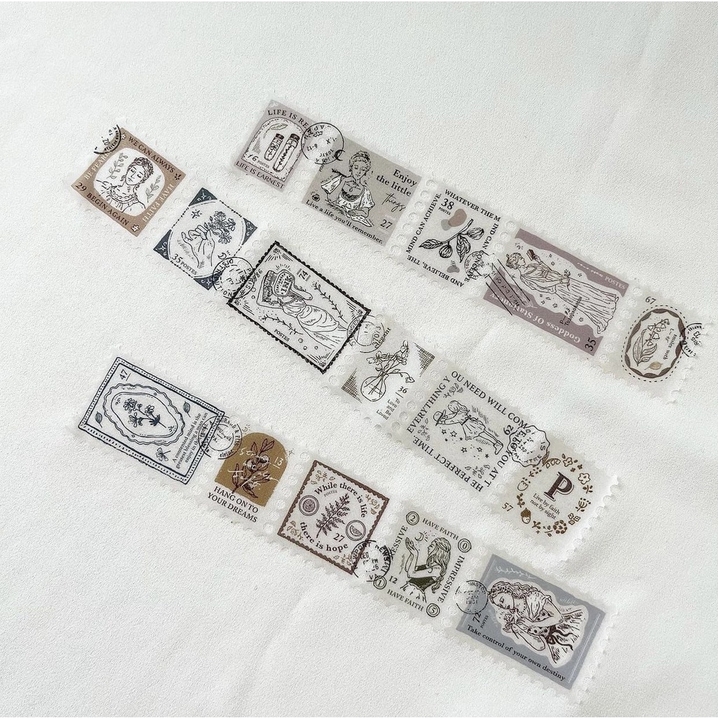 Sâu Nery - Washi tape, sticker tem trang trí cô gái by Pion
