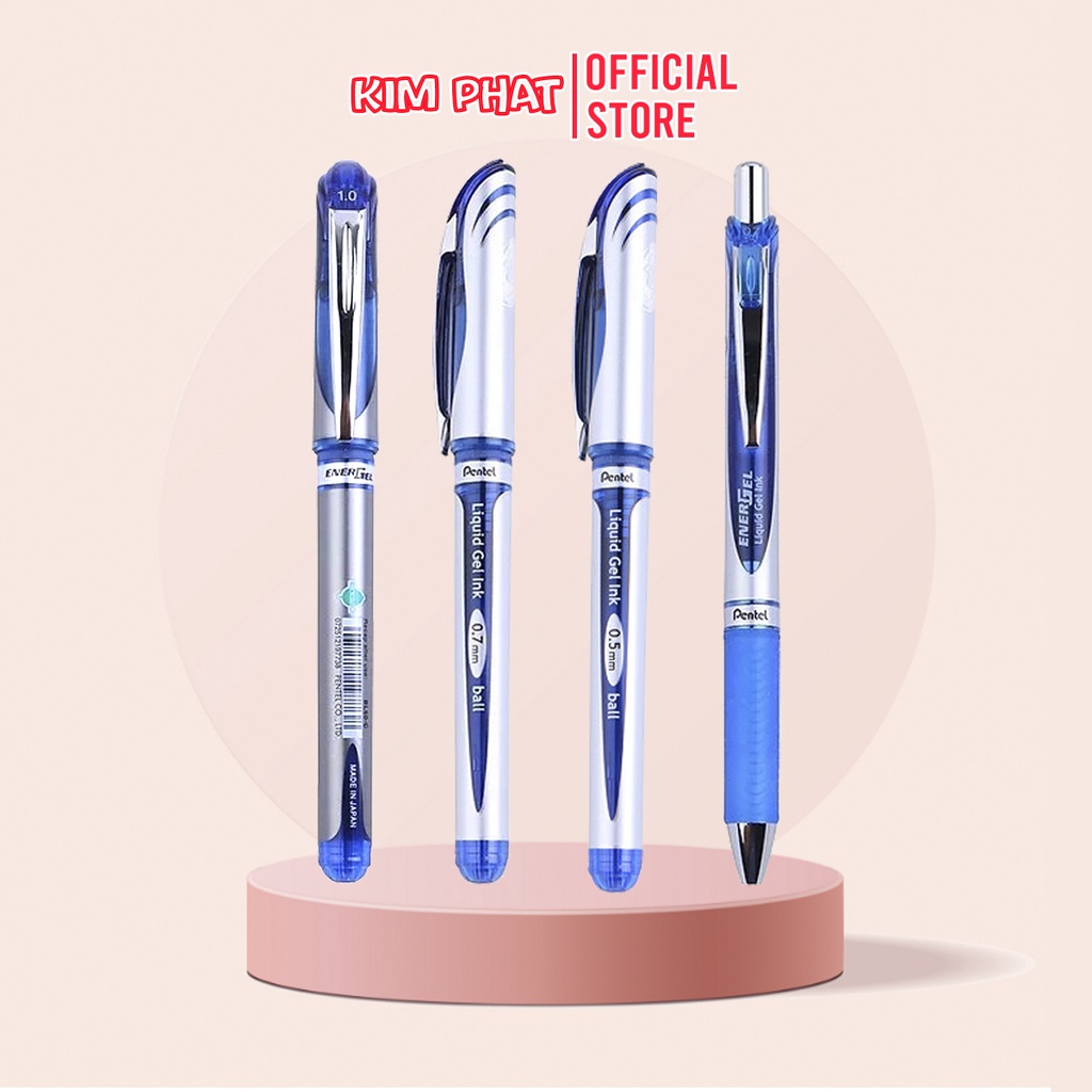 Bút ký bi mực Gel Pentel EnerGel BL55 / BL57 / BL60 / BL77 Ngòi 0.5 / 0.7 / 1.0 Chính Hãng và Ruột bút