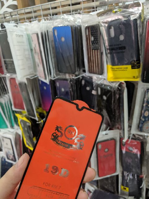 Cường lực 19D cho Xiaomi Redmi 7 FREESHIP Từ 50k full màn full keo ôm màn 2.5D cao cấp chất đẹp