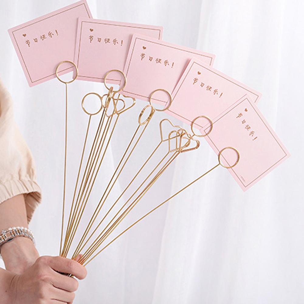 HARRIETT Set 10 Thẻ Kim Loại Cắm Hoa Trang Trí Tiệc Cưới / Sinh Nhật