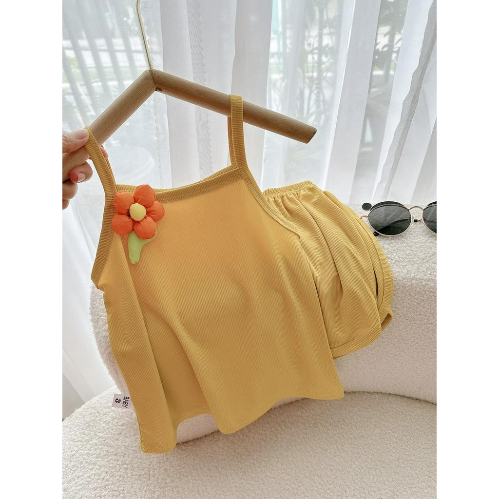 BỘ 2 Dây Tăm Lạnh đính  hoa  siêu cute ,mát cho bé yêu diện hè(7-18kg)