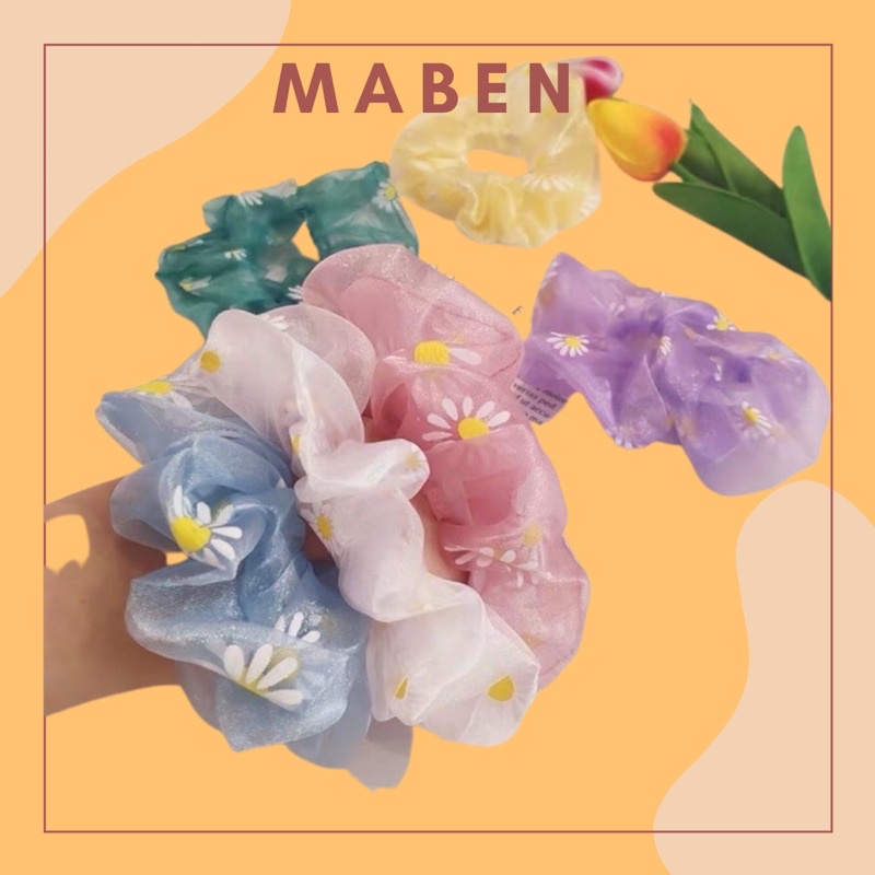 Cột tóc scrunchies Dây buộc tóc - Maben