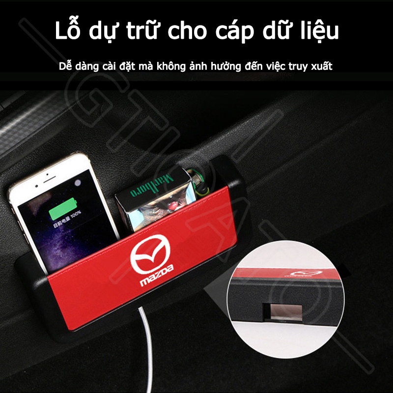GTIOATO Hộp Đựng Điện Thoại Trên Oto Khay ĐựNg Đồ Ô Tô Hộp Đựng Điện Thoại Trên Xe Túi Đựng Điện Thoại Trên Ô Tô HộP ĐựNg Đồ TrêN Ô Tô Phụ Kiện Xe Hơi Cho Mazda 3 5 CX7 MX5 6 Wagon CX5 2 RX7 CX30 CX-3 CX8 CX3 Atenza BT50 323 Axela CX9 RX8