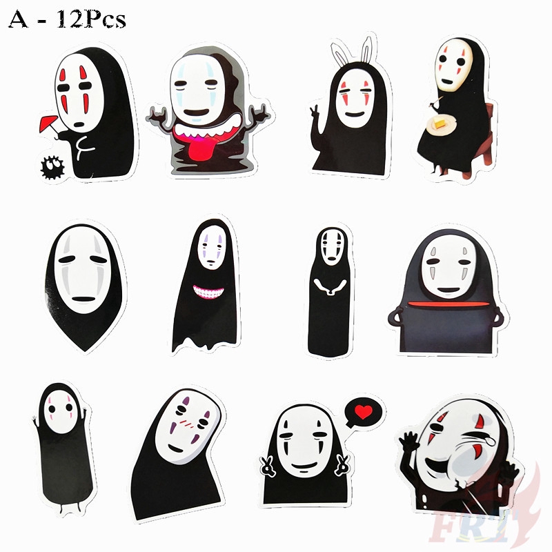 ❉ No Face Man - Series 01 Anime Stickers ❉ 1Set Miyazaki Hayao Spirited Away Fashion DIY Doodle Decals Stickers（A-12Pcs；B-39Pcs）