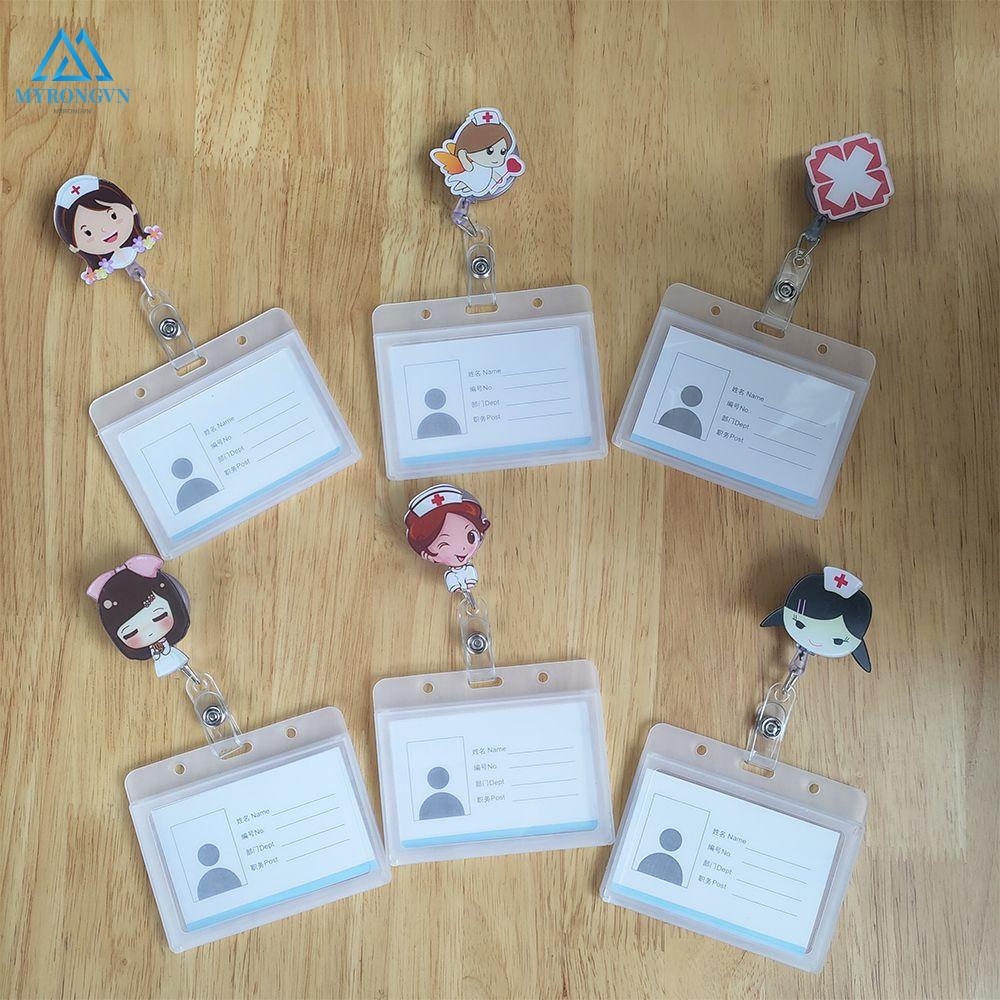 Kẹp giữ thẻ ID dạng ngang có thể thu gọn bền bỉ cho y tá/ văn phòng