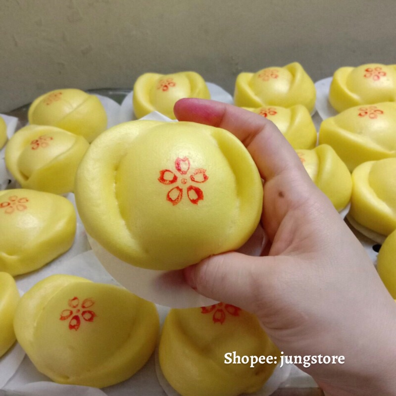 Con dấu mộc đóng bánh bao, bánh pía hình hoa mai M374