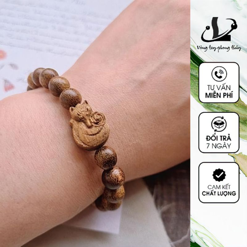 Vòng Tay Trầm Tốc 8ly Mix Chamr Hồ Ly Hoa Mẫu Đơn - N32 | BigBuy360 - bigbuy360.vn