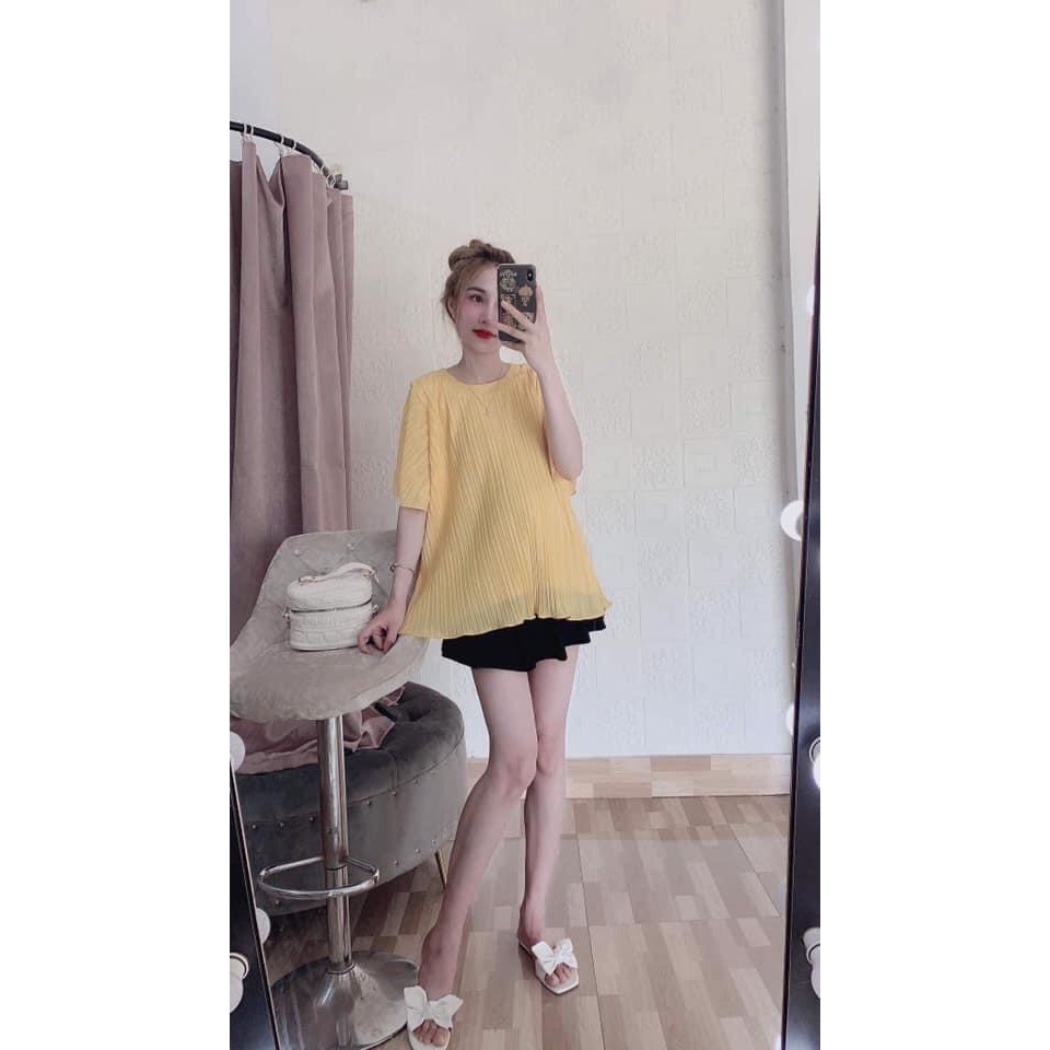 Áo bầu dáng suông xếp ly cực đẹp