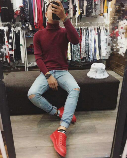 Combo áo len nam cổ lọ kèm 3 đôi tất nam ngắn cổ | BigBuy360 - bigbuy360.vn