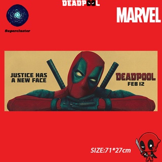 Áp phích trang trí nội thất 71x27cm hình Deadpool Marvel