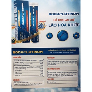 Bocaplatinum (cây móng quỷ,sói rừng,glucosamine,msm,cao vẹm xanh,magie oxit kẽm gluconate, vitamin d3, hỗ trợ xương khớp