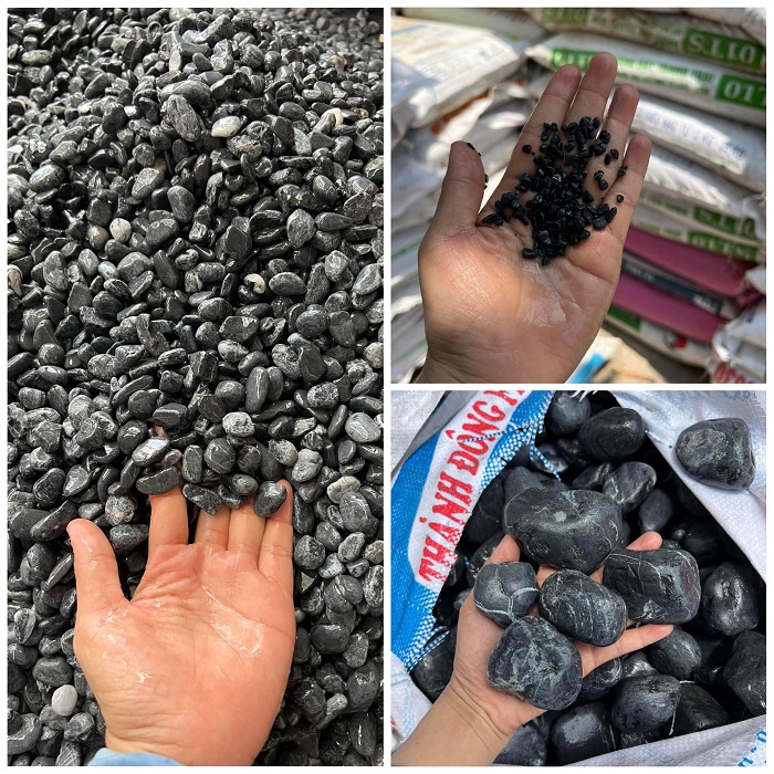 SỎI ĐÁ ĐEN TRANG TRÍ BỂ CÁ TIỂU CẢNH