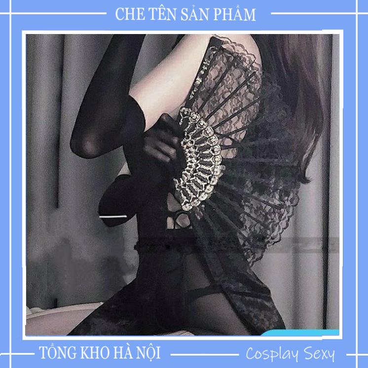 Quạt Ren Cosplay Sexy, Phụ Kiện Chụp Ảnh Cosplay Cổ Trang