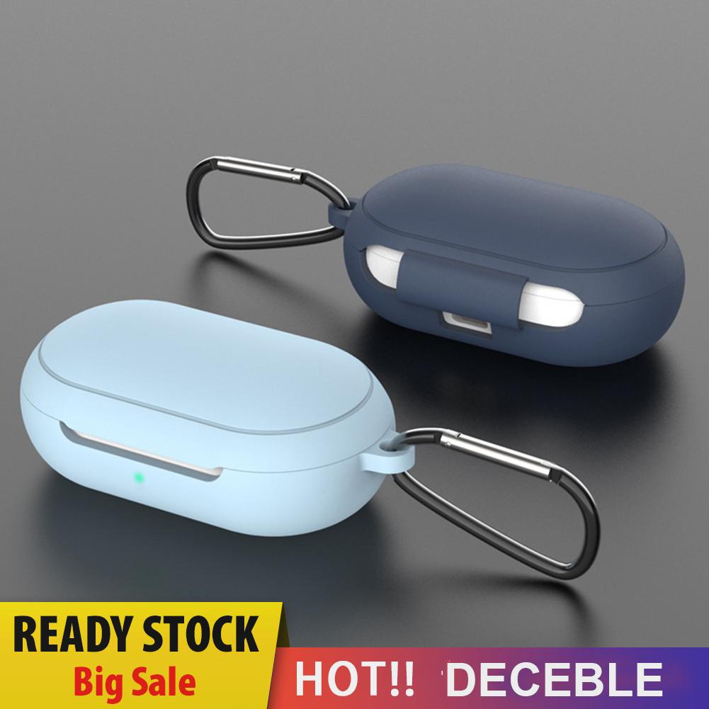 Vỏ bảo vệ hộp sạc tai nghe bằng silicon kèm móc khóa tiện dụng thích hợp cho Samsung Galaxy Buds Plus