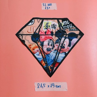 Hình vải may kim cương chuột mickey
