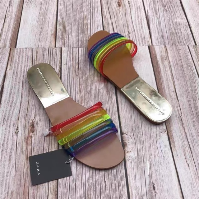 SALE LẺ SIZE Dép lê Zara quai nhựa nhiều màu