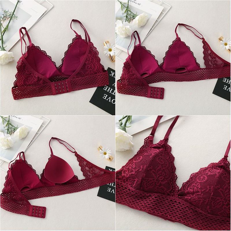 Áo ngực không gọng phối ren gợi cảm