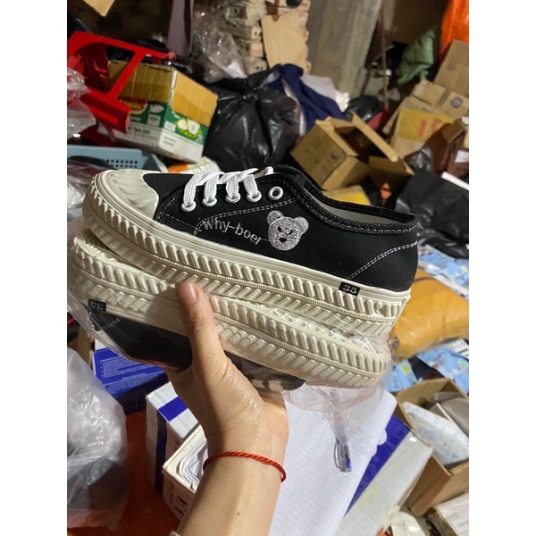 Giày sục thể thao họa tiết GG siêu hot - giày đạp gót 3 vạch phối màu