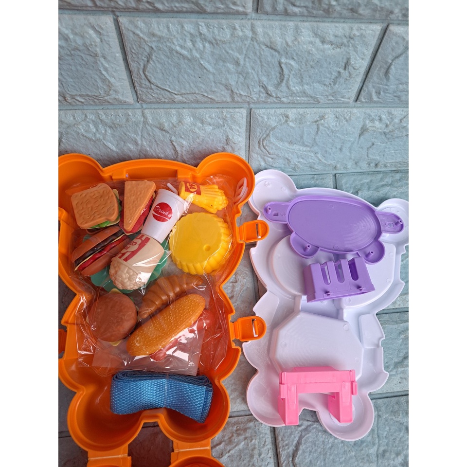 BỘ ĐỒ CHƠI BALO CHỦ ĐỀ THỨC ĂN NHANH VBC QUÀ TẶNG SỮA VITADAILY
