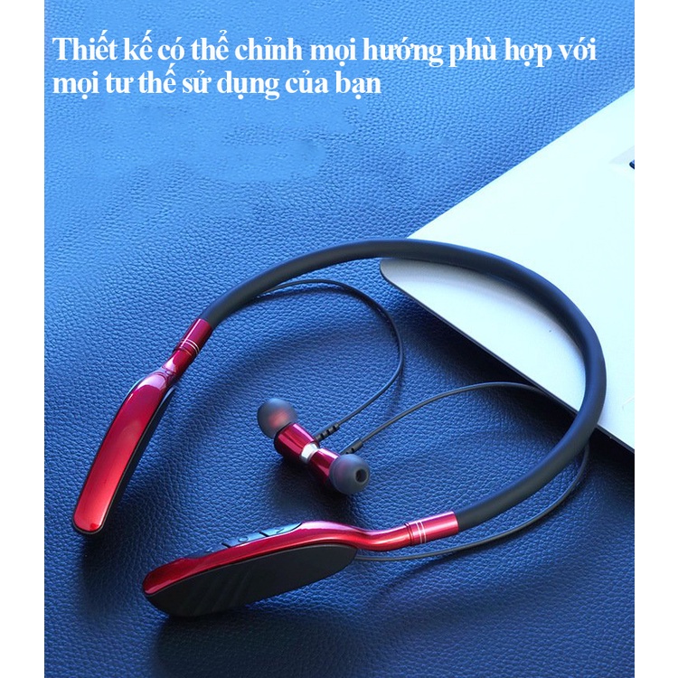 Tai nghe thể thao bluetooth 5.0 PIN TRÂU D01 - HÀNG NHẬP KHẨU