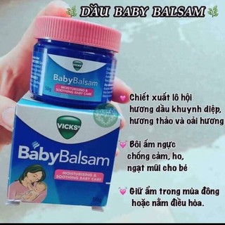 Dầu bôi ấm ngực Vicks Baby Balsam bôi ấm ngực cho bé