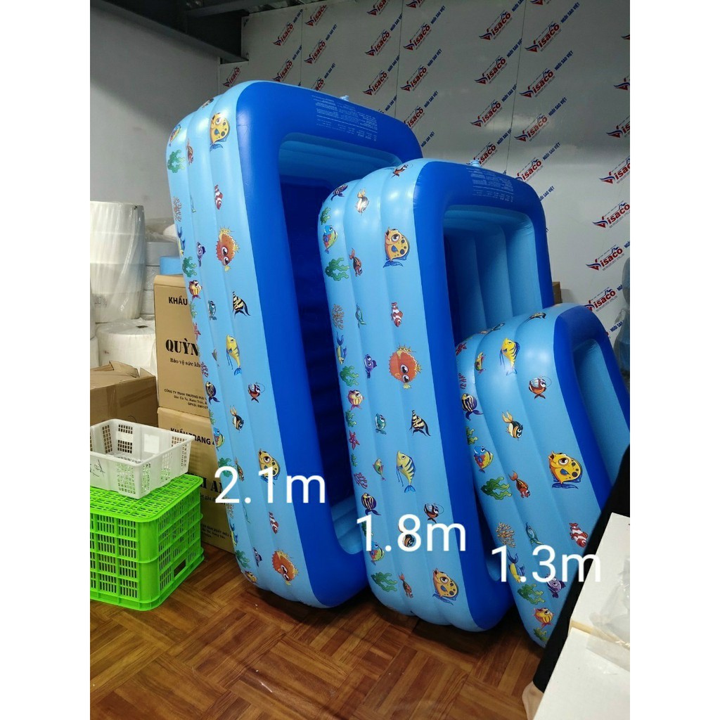 Bể Bơi,Phao Bơi 3 Tầng ĐỦ SIZE 1m1 - 1m3 - 1m5 - 1m8 - 2m, bơm hơi, có đáy chống trượt, thành bể dày đẹp