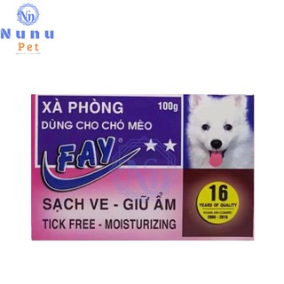 Xà phòng tắm trị ve ghẻ, bọ chét, dưỡng lông cho chó mèo -Fay 2 sao 100g