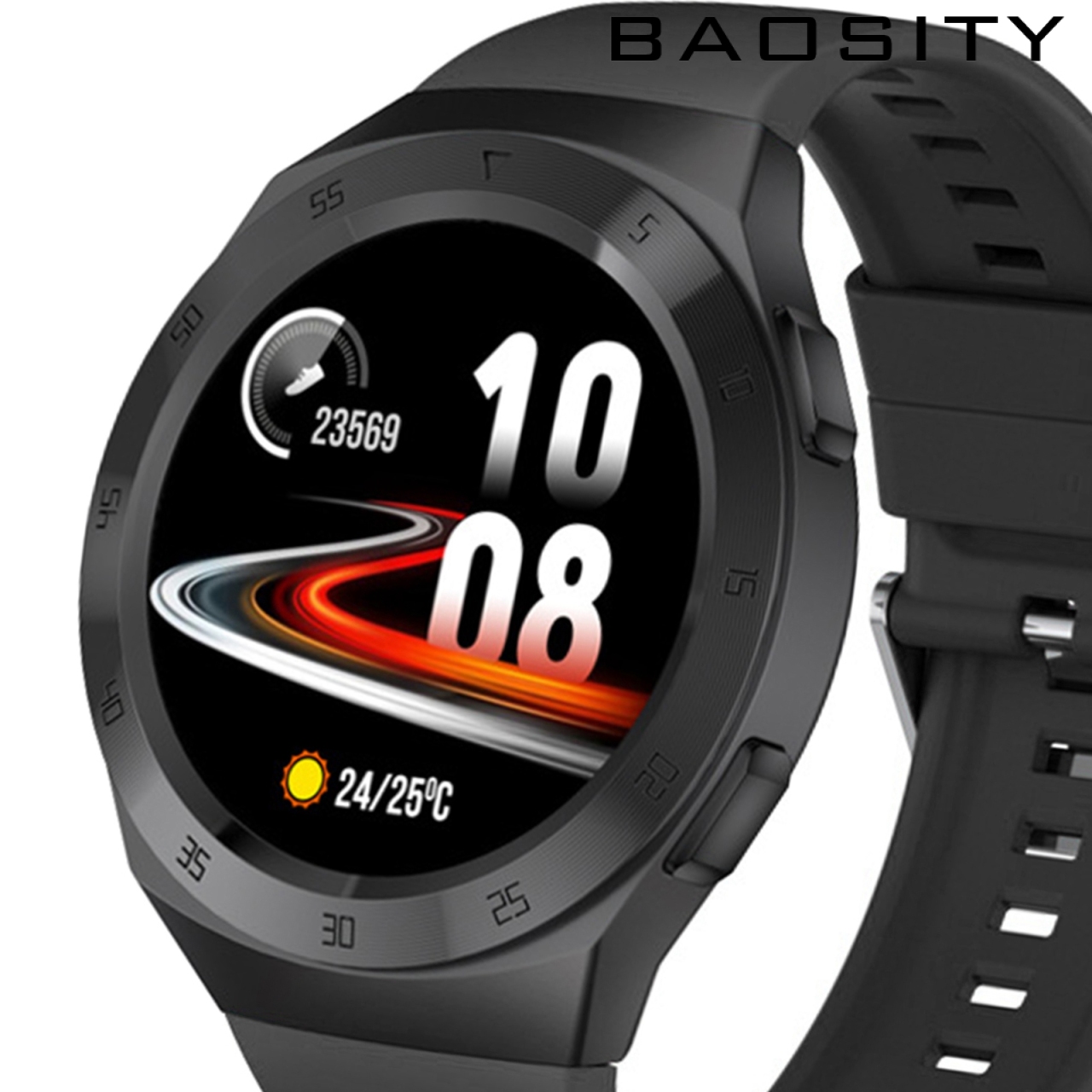 [BAOSITY]Round Sports 1.3IN Smartwatch Fitness Tracker Calorie Counter