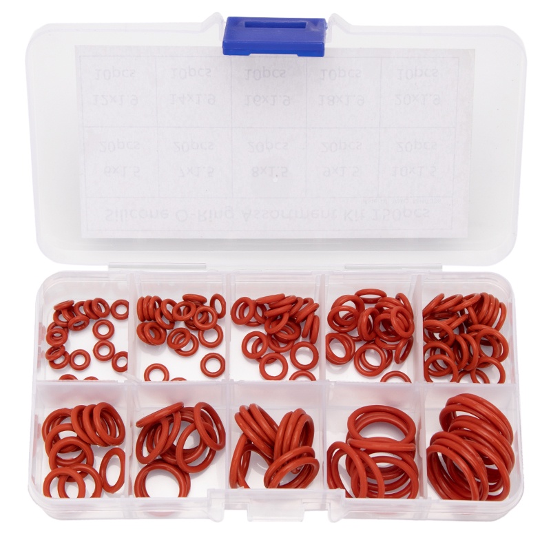 Bộ 150 Vòng Đệm Cao Su Silicone VMQ OD 4mm-20mm 1mm 1.5mm 1.9mm 2.4mm Dày 10 Kích Thước