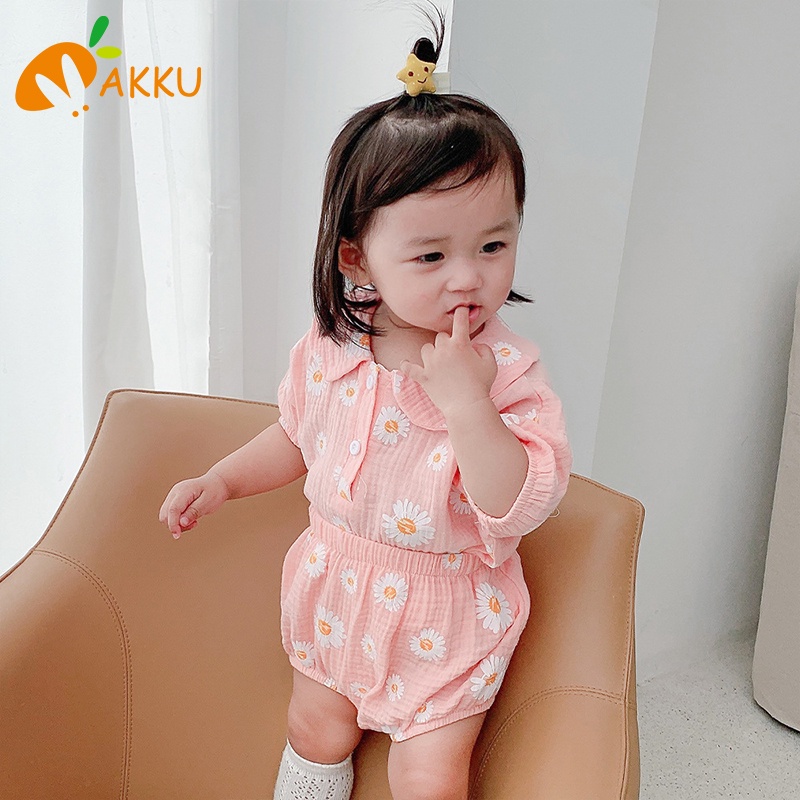 Set Áo Thun + Quần Short cotton Phối Ren Hoa Cúc Xinh Xắn Cho Bé Gái