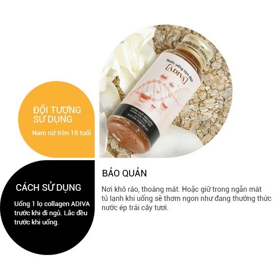 Nước uống làm đẹp Collagen Adiva (Hộp 14 chai 30ml) - Nước uống làm trắng da | Thế Giới Skin Care