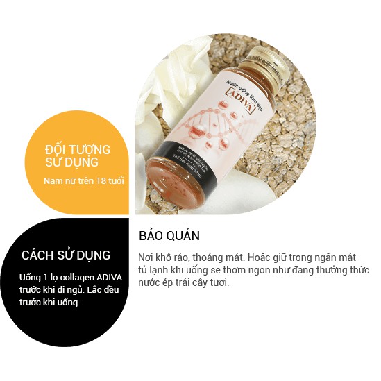 Nước uống làm đẹp Adiva (Hộp 14 chai 30ml) - Nước uống làm trắng da