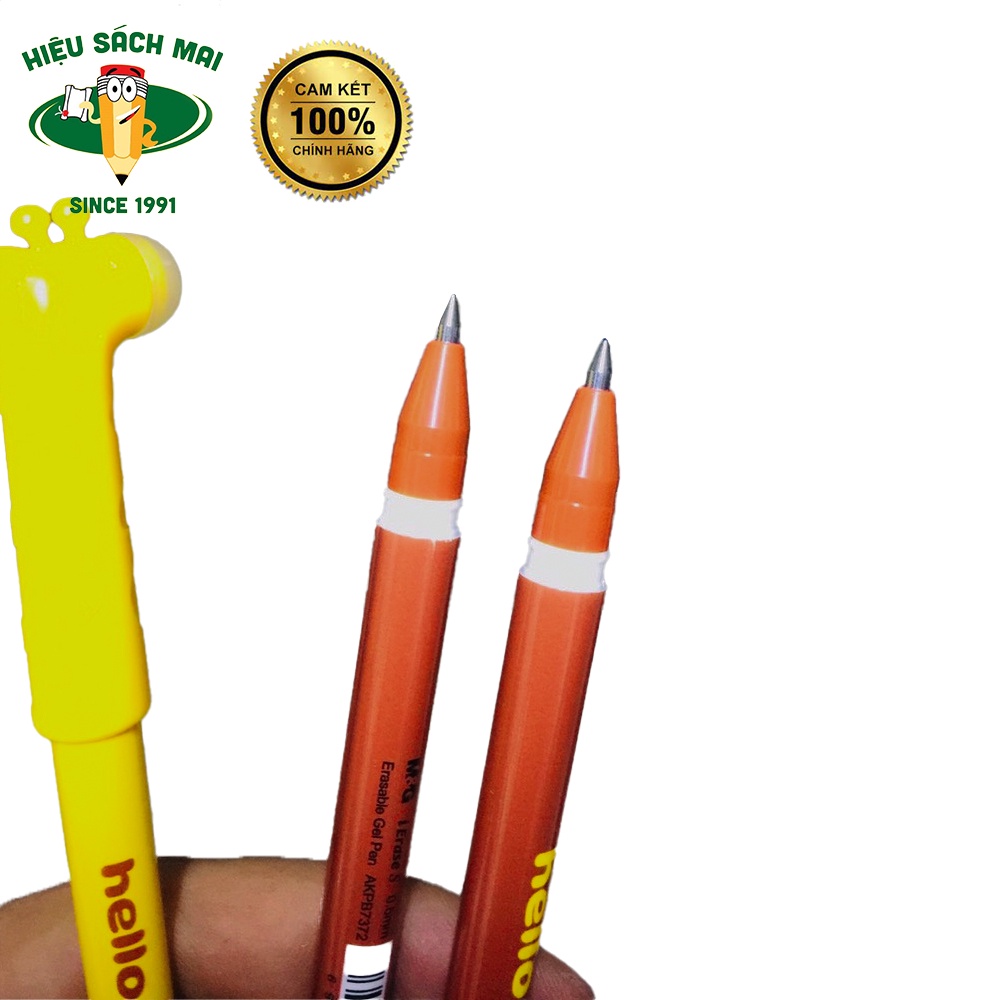 Bút nước xóa được 0.5mm mực xanh hello giraffe M&G AKPB7372