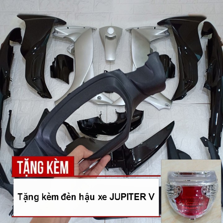 Dàn áo xe JUPITER V nhựa ABS nguyên sinh màu xanh Dương Tím phanh đĩa , tặng kèmcụ hậu sau xe jupiter V