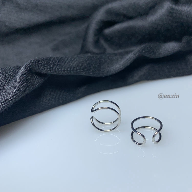 Bông tai dạng kẹp đơn giản cá tính phong cách Hàn Quốc