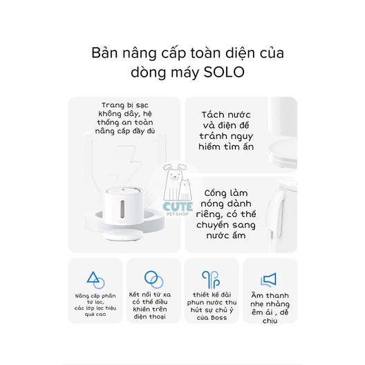 Máy lọc nước Petkit Solo2 thế hệ mới kết nối với APP