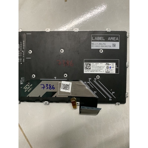 Bàn phím xác zin chưa test dell inspiron 7386 5485 5491 5591 có đèn nền
