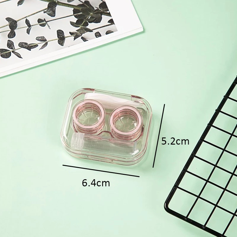 Hộp đựng kính áp tròng mini trong suốt phong cách mới tiện lợi dành cho nam và nữ