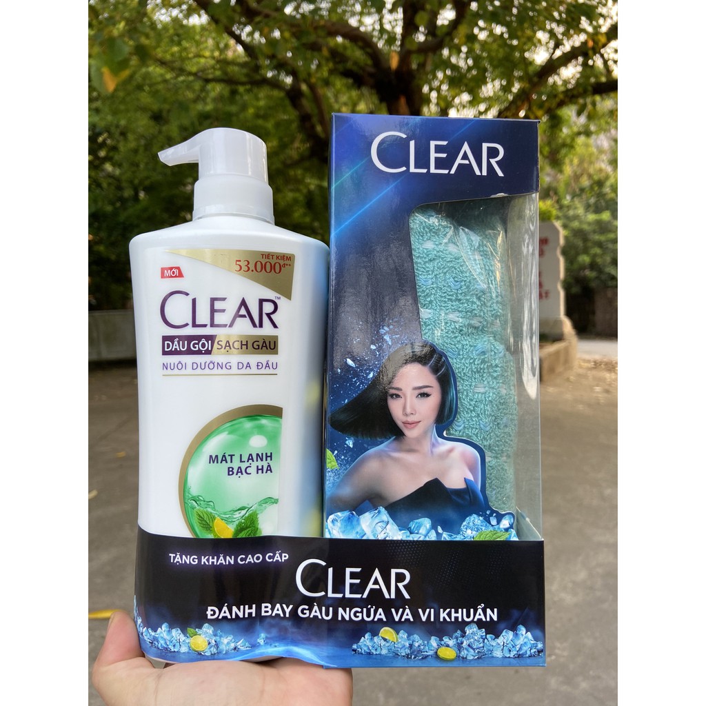 DẦU GỘI ĐẦU CLEAR BẠC HÀ 630g TẶNG KHĂN