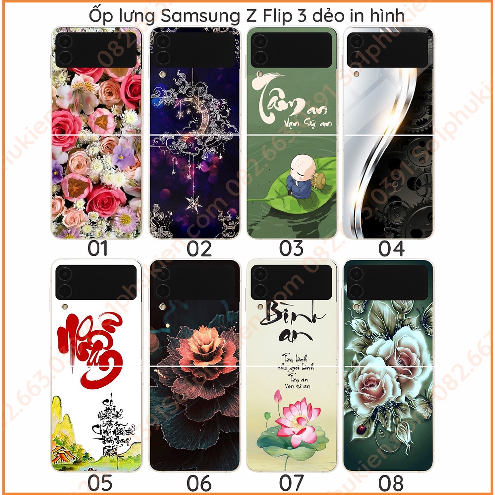 Ốp lưng Samsung Z Flip 3 / Z Flip 4 dẻo in hình thư pháp đẹp , sắc nét
