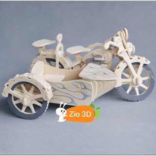Đồ chơi lắp ráp gỗ 3D Mô hình Xe mô tô