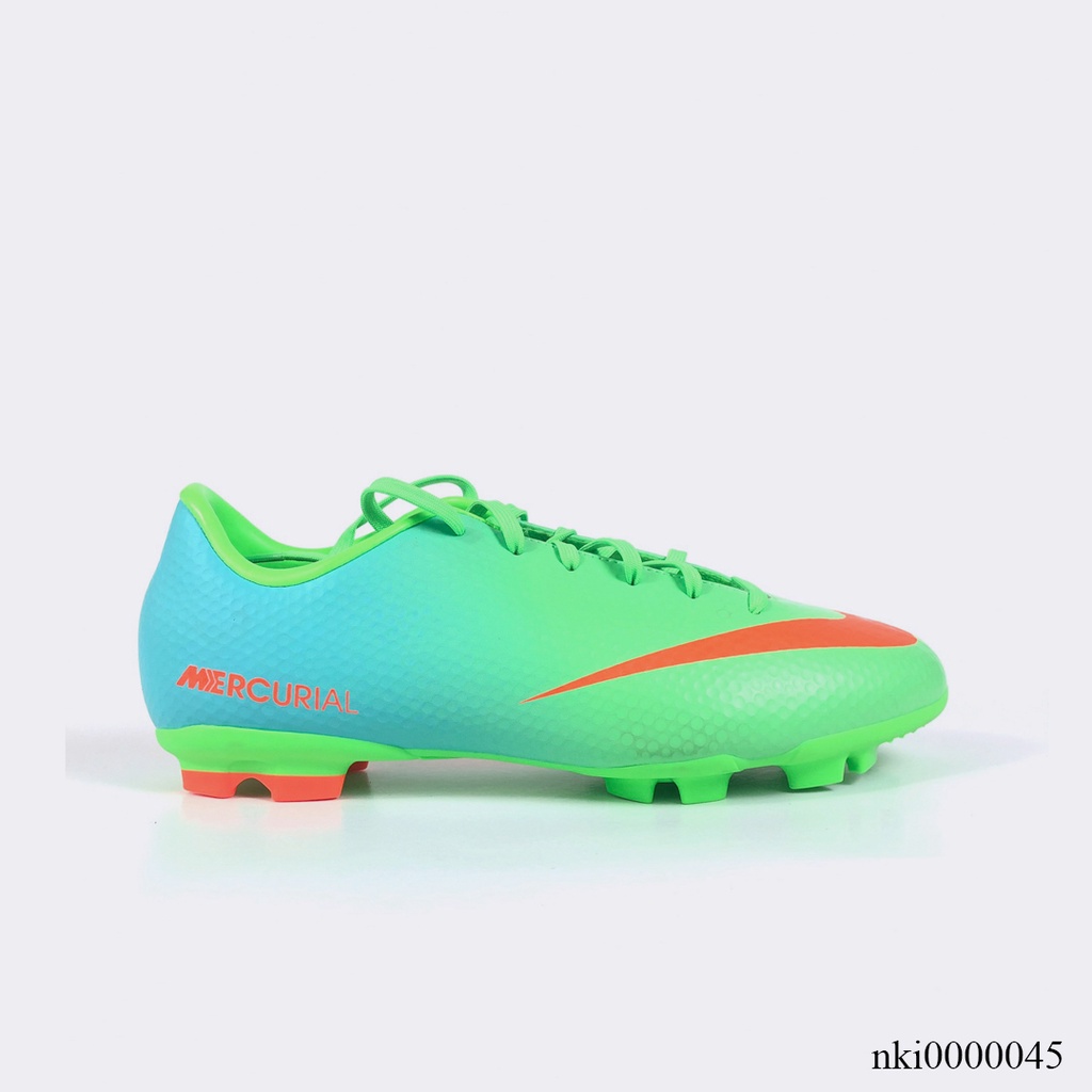 Giày Bóng Đá NIKE MERCURIAL VICTORY IV FG 553631-380, Giày Đá Bóng Sân Cỏ Tự Nhiên Màu Xanh - HODU Sport