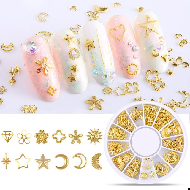 Đinh tán mạ vàng phong cách Nhật Bản - Phụ kiện trang trí Resin