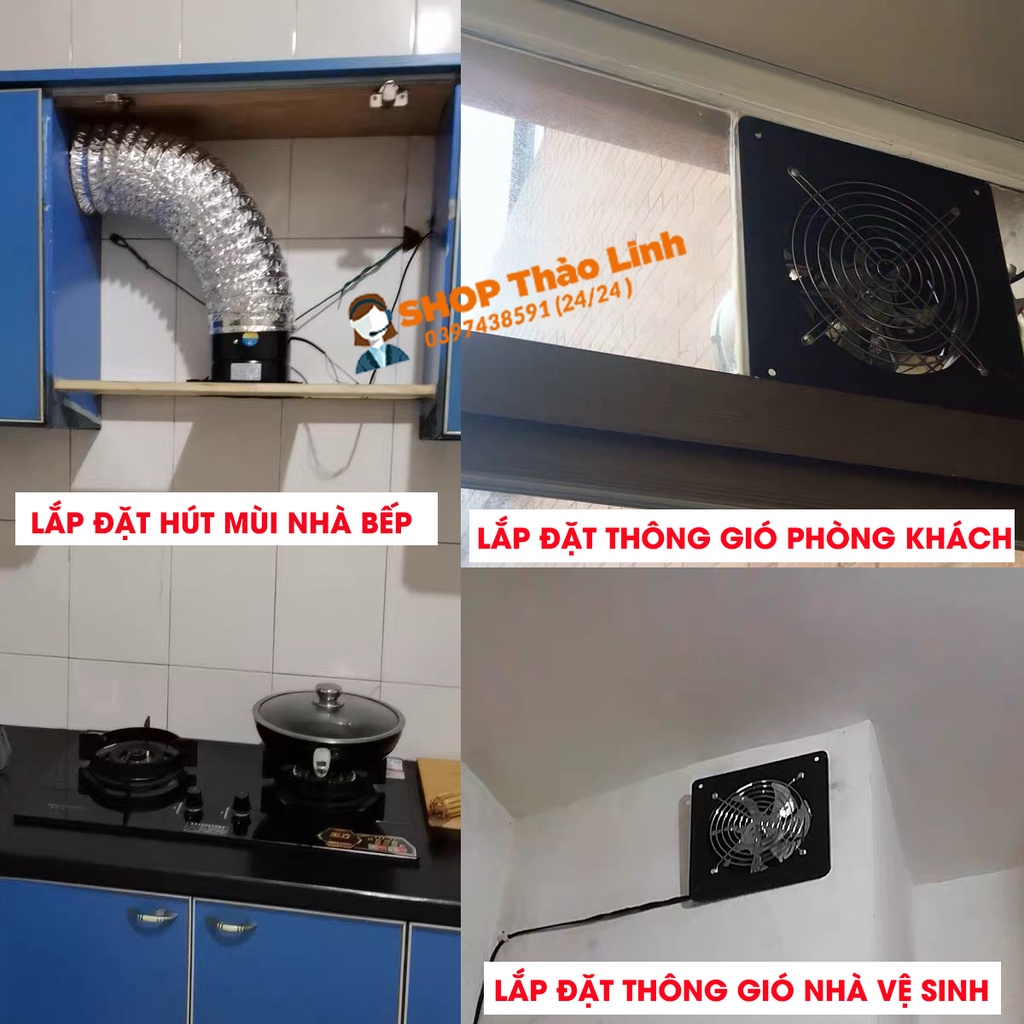 Quạt Hút Gió FD-150 Hút Mùi Nhà Bếp , Thông Gió Nhà Tắm , Nhà Vệ Sinh  ( 40W ) - Bảo Hành Đổi Mới