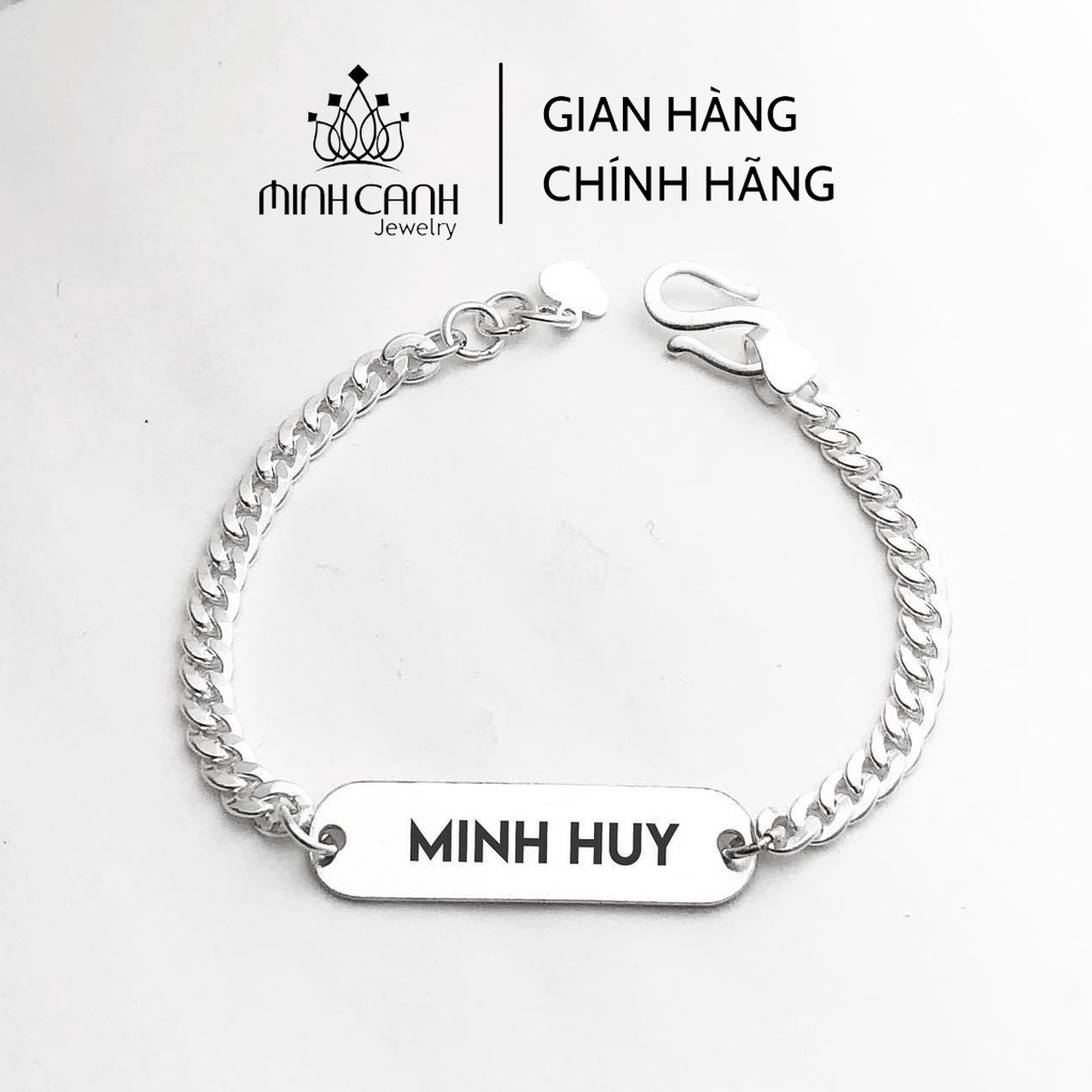 Lắc Thẻ Bạc Khắc Tên Cho Bé - Minh Canh Jewelry