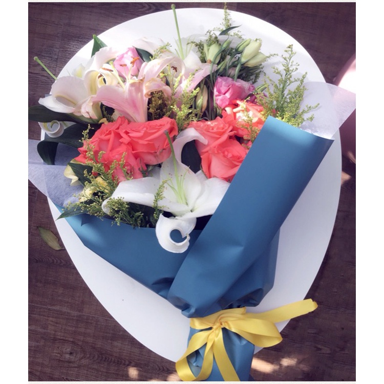 Set 35 tờ giấy gói quà/ hoa thủ công tùy chọn màu sắc