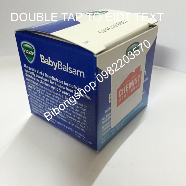 Dầu bôi giữ ấm giảm ho của Úc cho bé