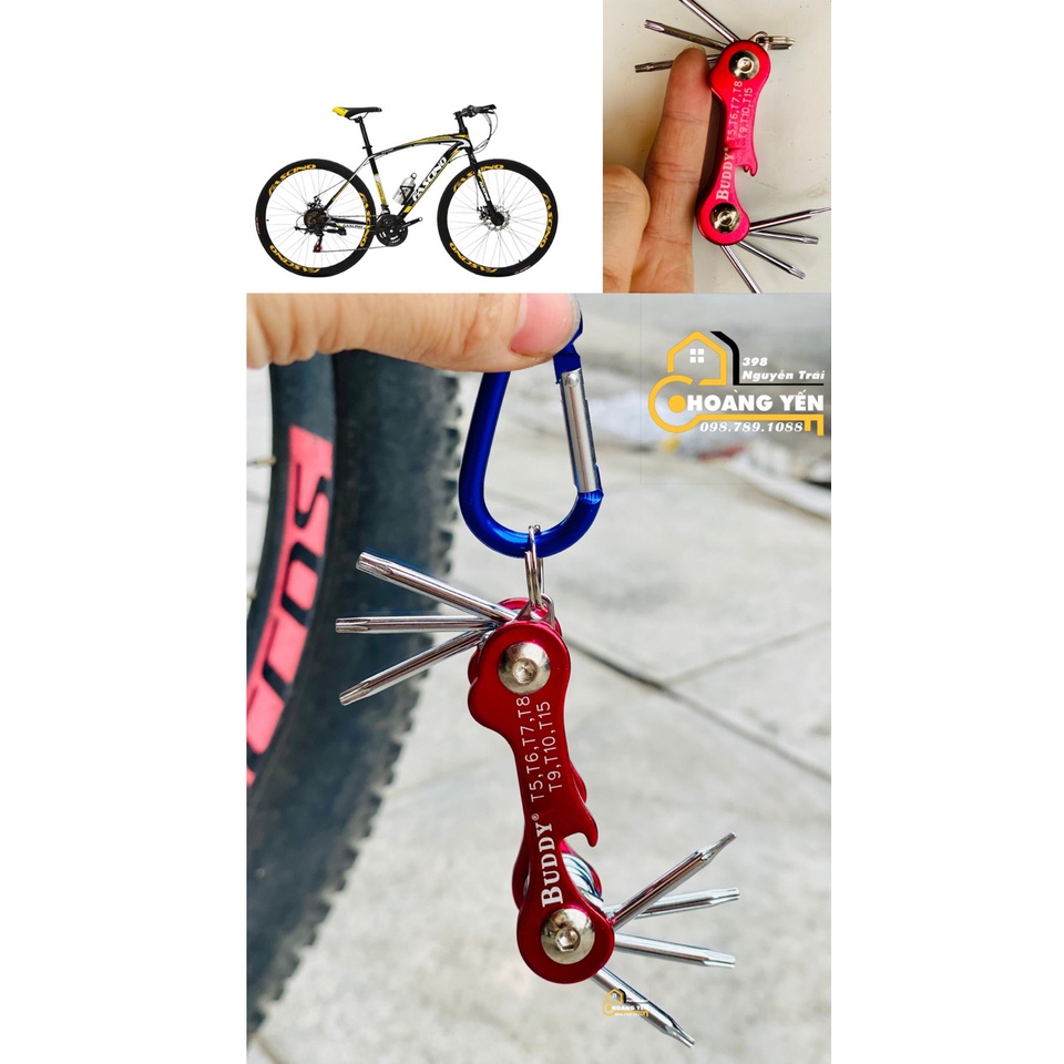 Bộ Lục Giác Bông Mini Đa Năng T5,T6,T7,T8,T9,T10,T15 BUDDY BA0056, Lục Giác Hoa Thị Tháo Lắp Xe Đạp