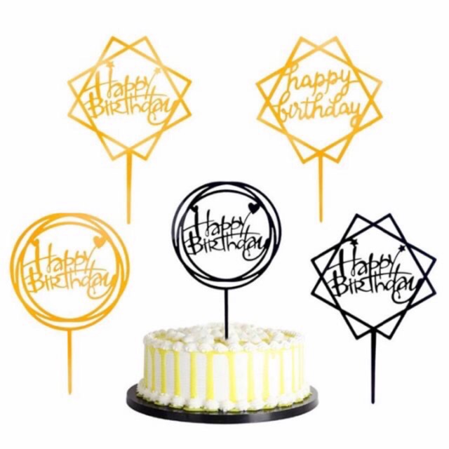 Cây Cắm Chữ Happy Birthday – Giao Mẫu Và Màu Ngẫu Nhiên
