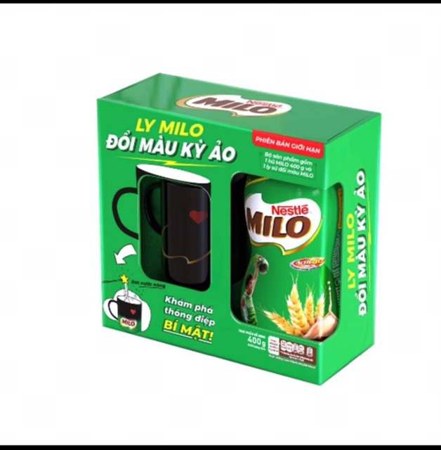 Tặng Ly Sứ Đổi Màu - Sữa Milo Bột Hũ 400g